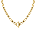 Chunky T-Bar Chain 14K Gold Plated