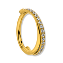 Crossed Pave Clicker Piercing - Titan