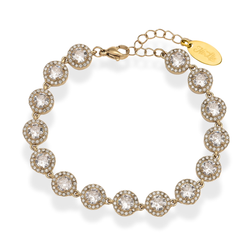 Crystal Elegance Armband 14K Vergoldet