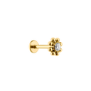 Crystal Flower Labret Gold