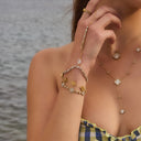 Crystal Lucky Flower Abbaddon Armband 14K Vergoldet