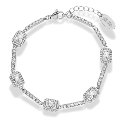 Crystal Baguette Armband 14K Vergoldet