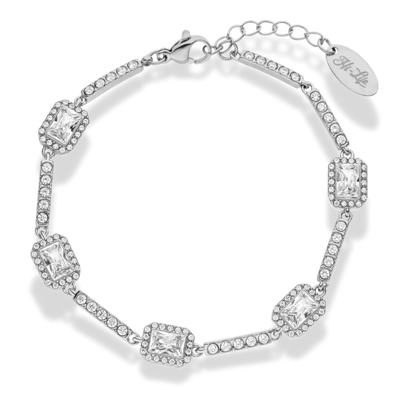 Crystal Baguette Armband 14K Vergoldet