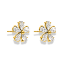 Crystal Cosmos Flower Ohrstecker 14K Vergoldet