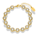 Crystal Elegance Bracelet 14K Gold Plated