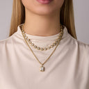 Crystal Elegance Necklace 14K Gold Plated