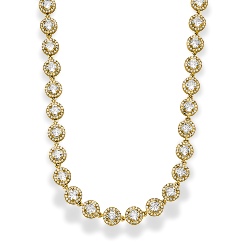 Crystal Elegance Necklace 14K Gold Plated