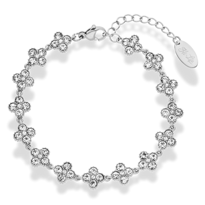 Crystal Flower Armband 14K Vergoldet