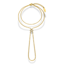 Crystal Flower Handkette 18K Vergoldet