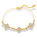 Crystal Lucky Flower Abbaddon Armband 14K Vergoldet