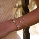 Crystal Lucky Flower Abbaddon Armband 14K Vergoldet