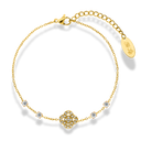 Crystal Lucky Flower Armband 14K vergoldet