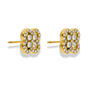 Crystal Lucky Flower Ohrstecker 14K vergoldet