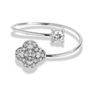 Crystal Lucky Flower Ring 14K vergoldet