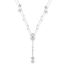 Crystal Lucky Flower Y Kette 14K Vergoldet