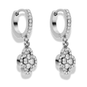 Crystal Lucky Flower Huggie Ohrringe 14K vergoldet