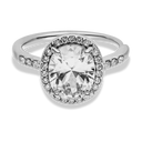 Crystal Pave Oval Ring 18K Vergoldet