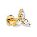 Crystal Triad Labret Piercing - Titan