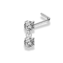 Dangling Pave Nose Piercing - Titanium