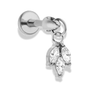 Dangling Leaf Labret Piercing - Titan