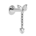 Dangling Lotus Leaf Labret Piercing – Titan