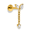 Dangling Lotus Leaf Labret Piercing – Titan