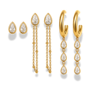 Dangling Teardrop Ear Candy Set