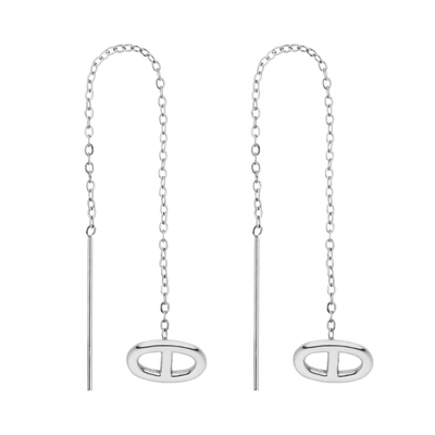 Boucles d'oreilles pendantes simples de luxe plaquées or 14 carats