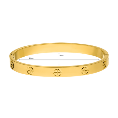 Timeless Love Deluxe Bangle 14K Gold Plated