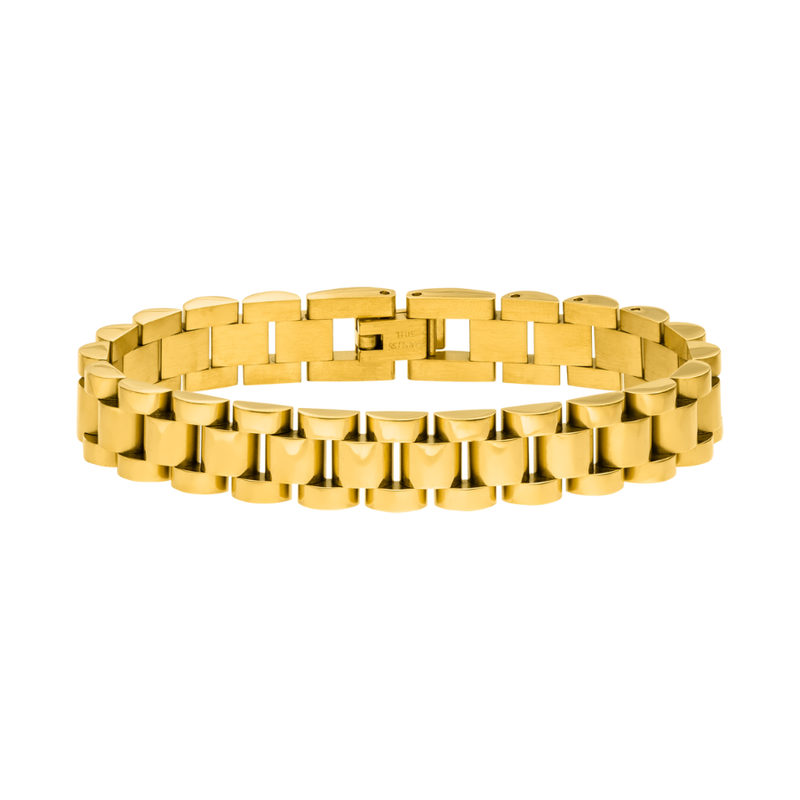 Bracelet Wavelink de luxe plaqué or 14 carats
