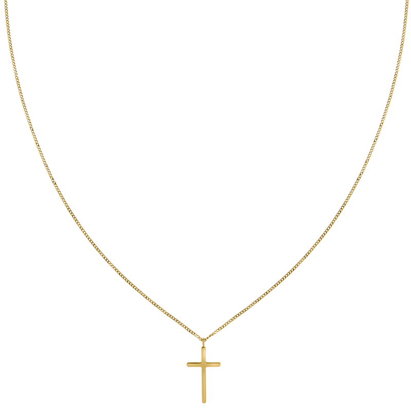 Divine Cross Necklace 14K Gold Plated