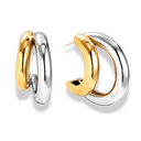 Double Bi-Color Ohrstecker 14K Vergoldet