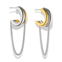 Double Line Chain Ohrstecker 14K Vergoldet