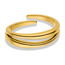Double Line Ring 14K Vergoldet