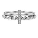 Double Passion Twisted Ring 14Vergoldet