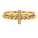 Double Passion Twisted Ring 14Vergoldet
