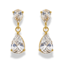 Double Teardrop Ohrstecker 14K Vergoldet