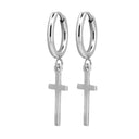 Divine Cross Hoop Earrings