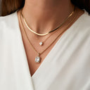 Collier simple de tous les jours plaqué or 14 carats