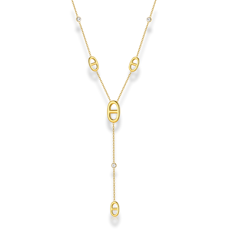 Elegance Deluxe Y Chain 14K Gold Plated