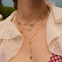 Elegance Deluxe Y Kette 14K Vergoldet