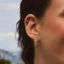 Elegance Flower Labret Piercing - Titanium