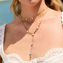 Elegance Oval Crystal Kette 14K Vergoldet