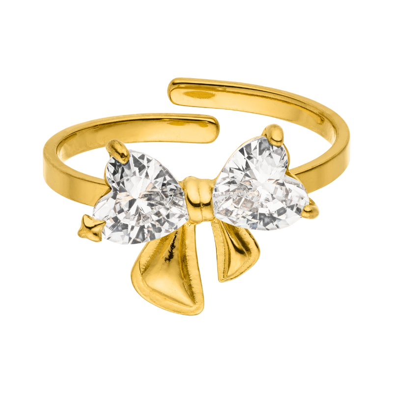 Elegance Ribbon Ring 14K Vergoldet