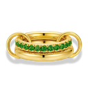 Emerald Pave Infinity Flow Ring 18K Vergoldet