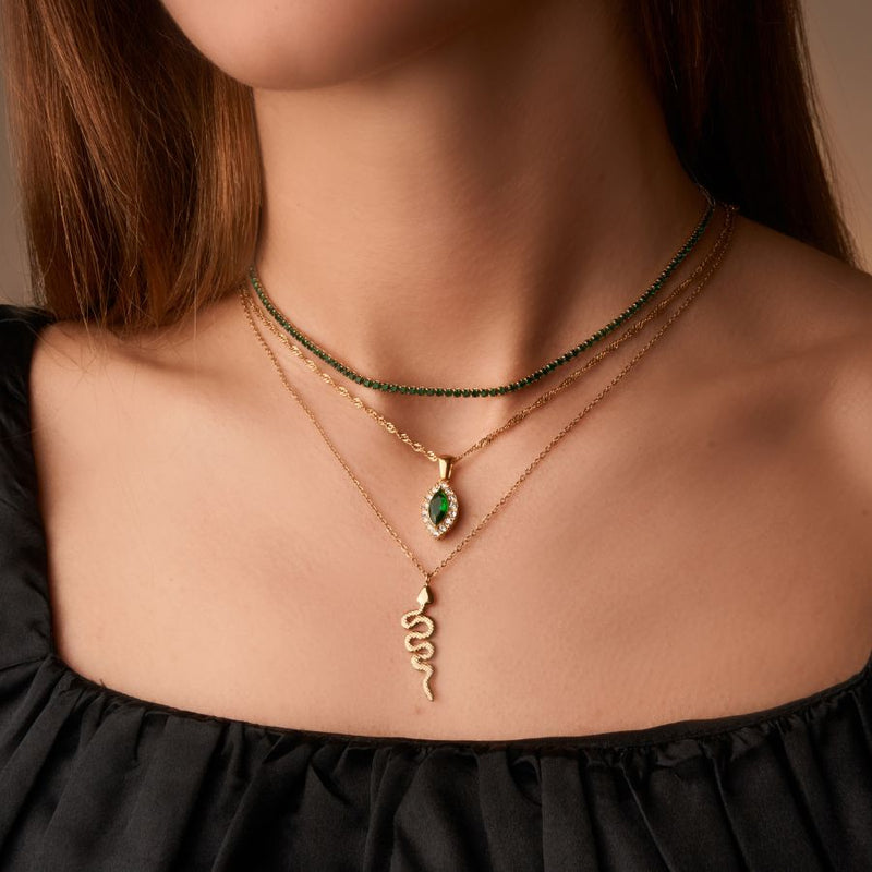 Emerald Mesmerizing Crystal Necklace