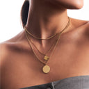 Eternal Engraving Necklace 14K Gold Plated