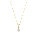 Collier en forme de larme éternelle plaqué or 14 carats