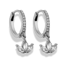 Everlasting Lotus Huggie Hoops 14K Vergoldet