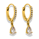 Everlasting Teardrop Huggie Hoop Ohrringe 14K Vergoldet